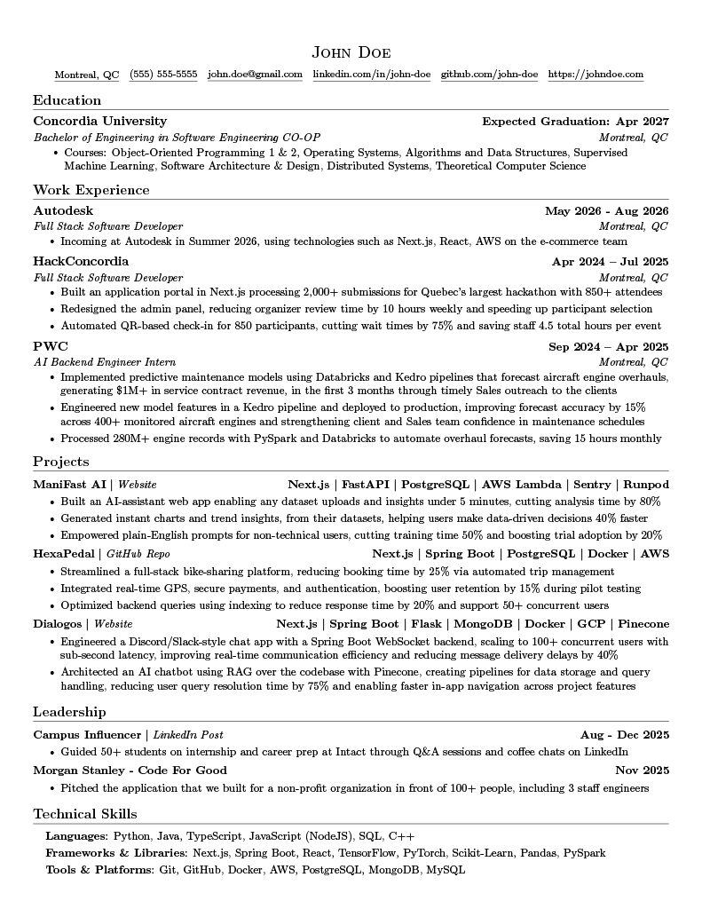 Resume after EzResume optimization